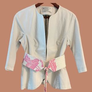 Wyeth ~ Todd Magill Casual Blazer w/Stunning & Unique Waist Wrap Tie ~ M